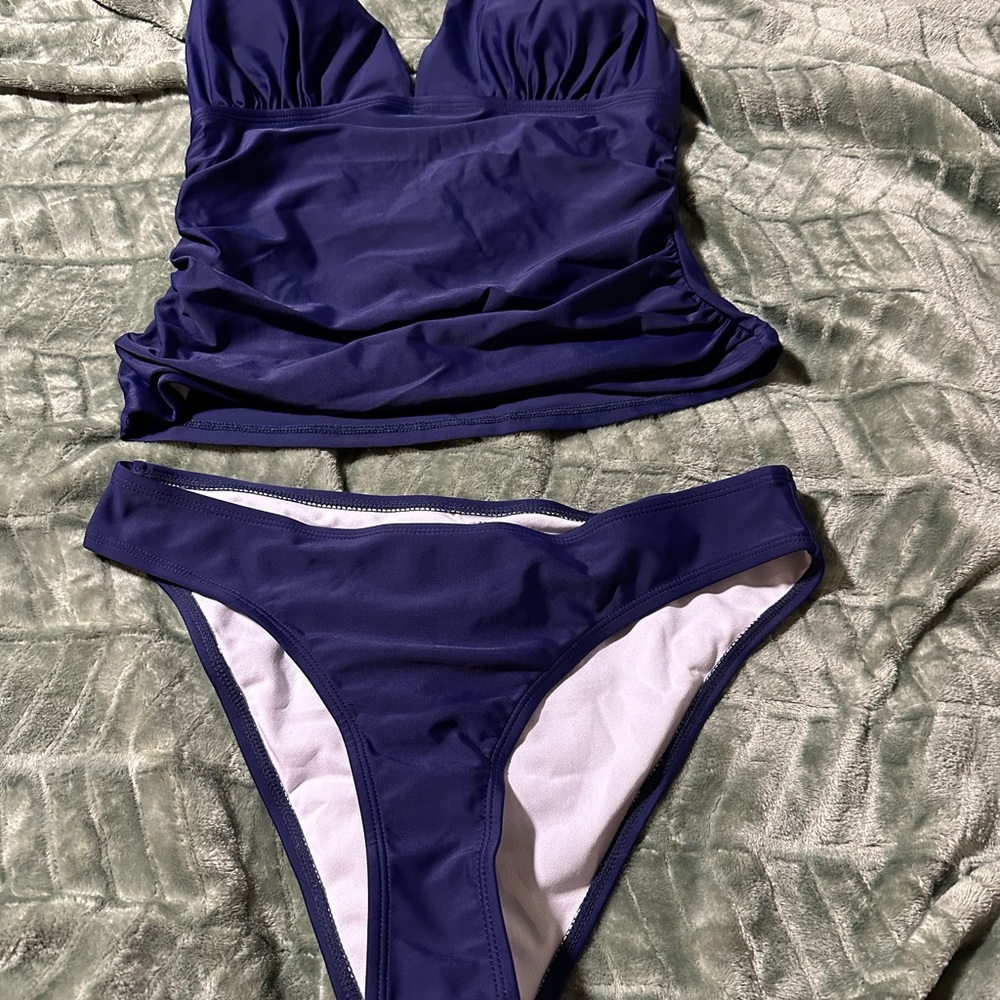 👙2 FOR $25 BUNDLE SHEIN Navy Blue Swim Set